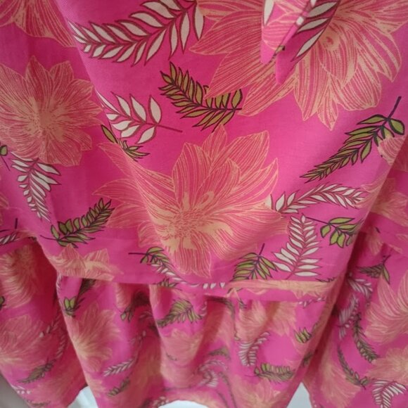 🤑$5 SALE🤑S🌺Tropical Exotic Pink Maxi Dress - Picture 8 of 11